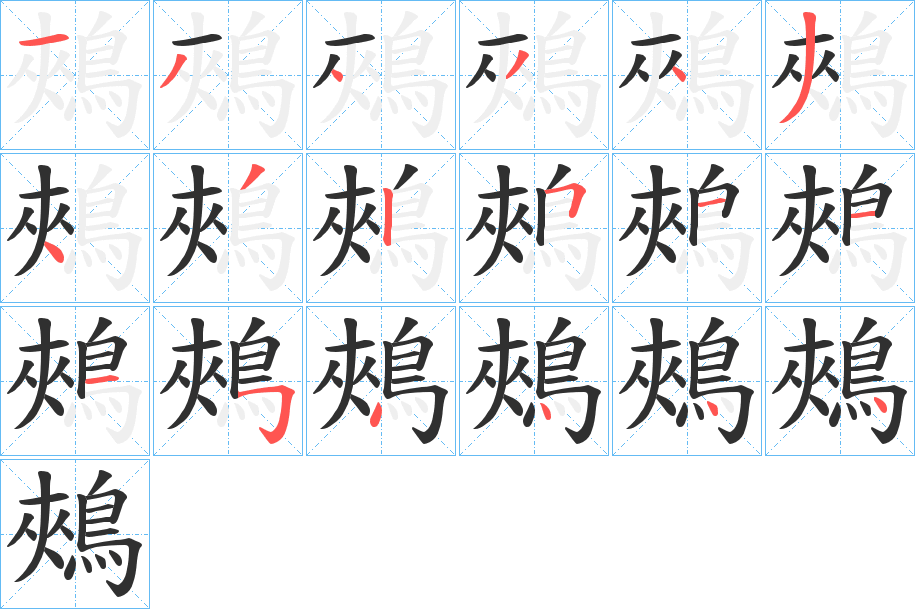 鵊笔顺分步演示